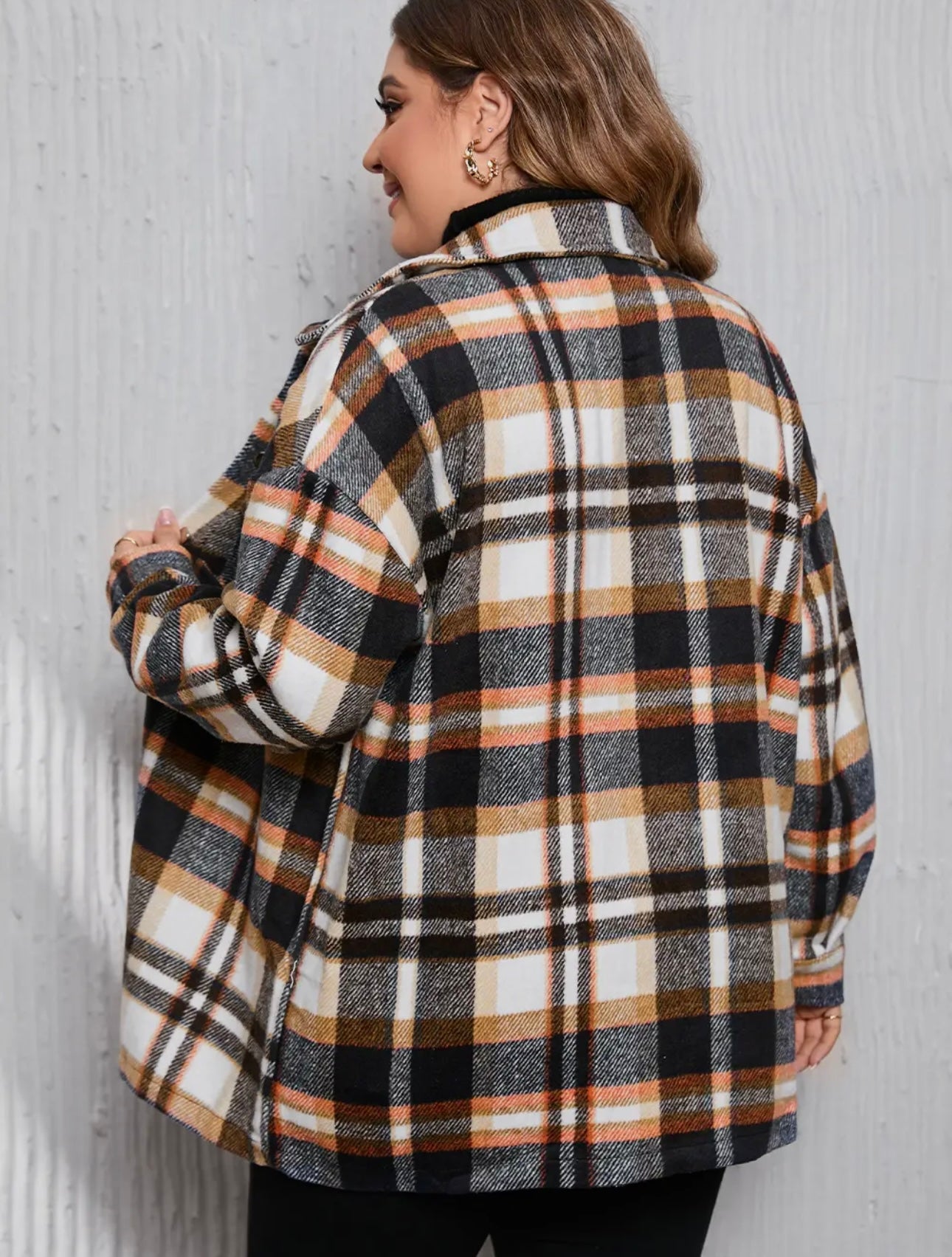 Plaid Print Shacket