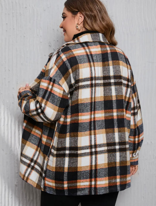 Plaid Print Shacket