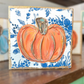 Orange Pumpkin Wood Block