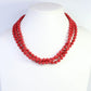 Red Beaded Layered Necklace