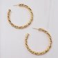 Davies Twisted Gold Hoop Earrings