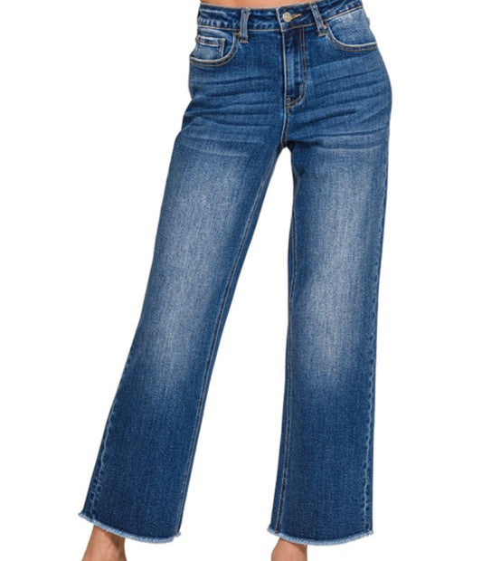 Dark Wash Straight Leg Jeans