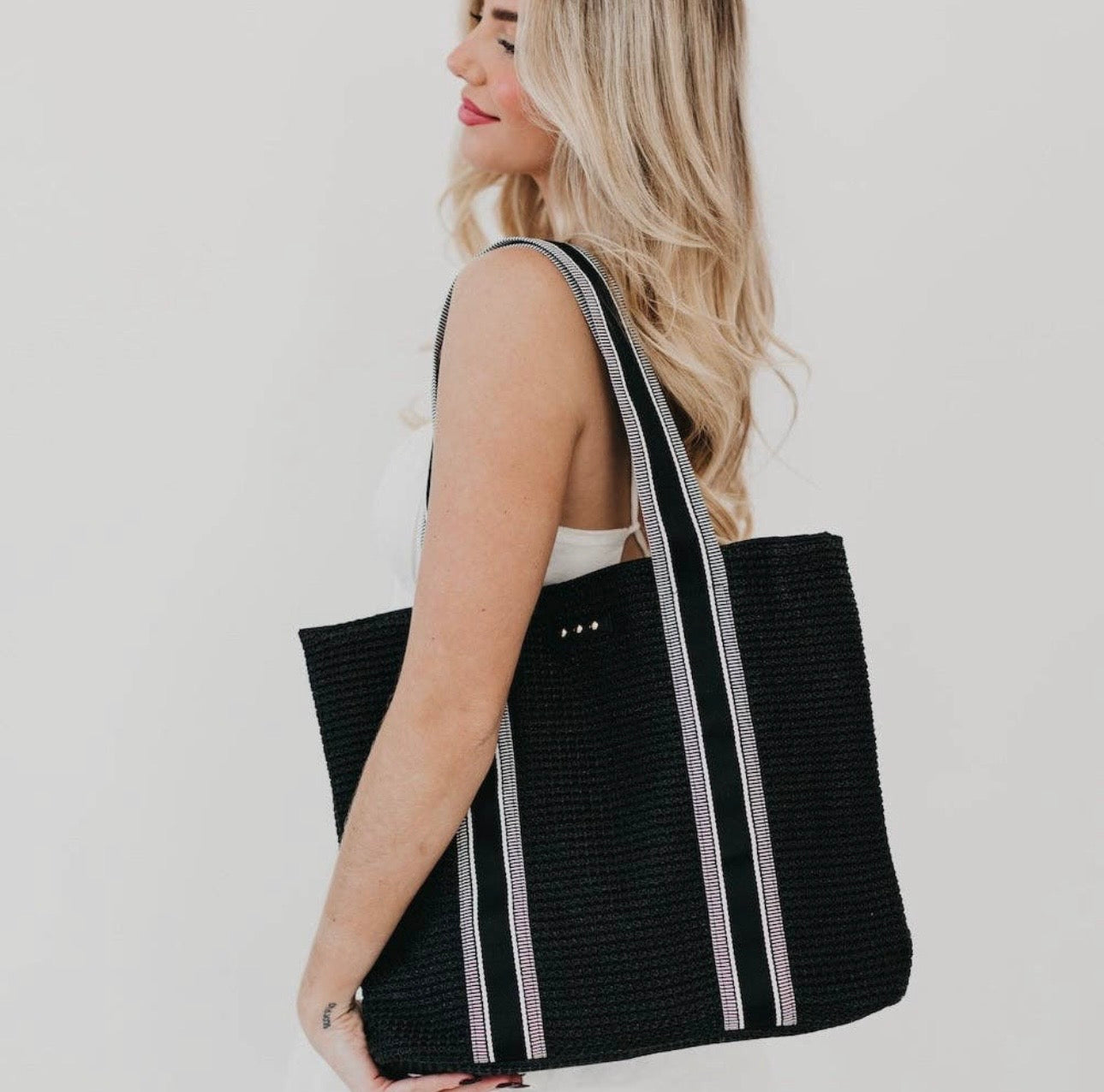 Ruby Woven Tote Bag, VARIOUS