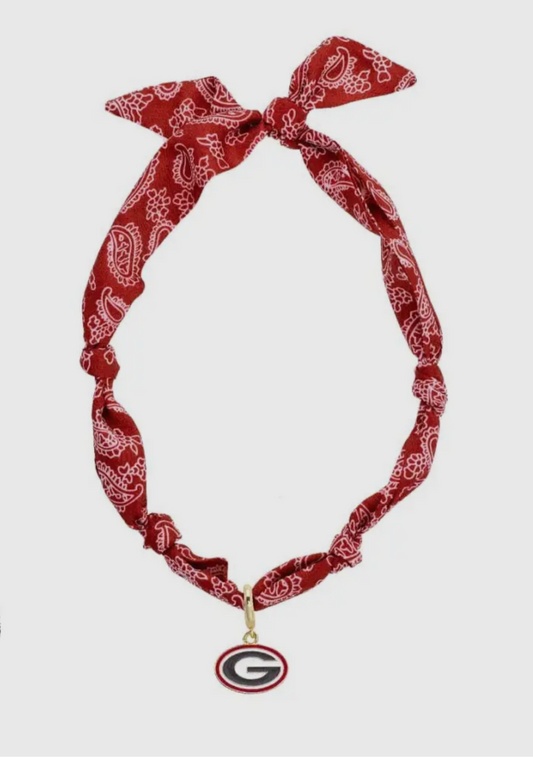 Georgia Bulldogs Scarf Necklace