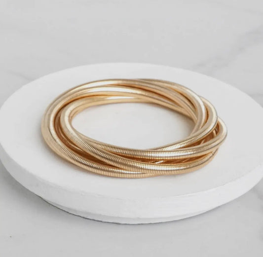 Gold Bangle Bracelet Set