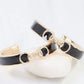 Black Horsebit Hoop Earrings