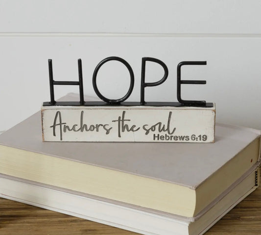 Hope Table Sign
