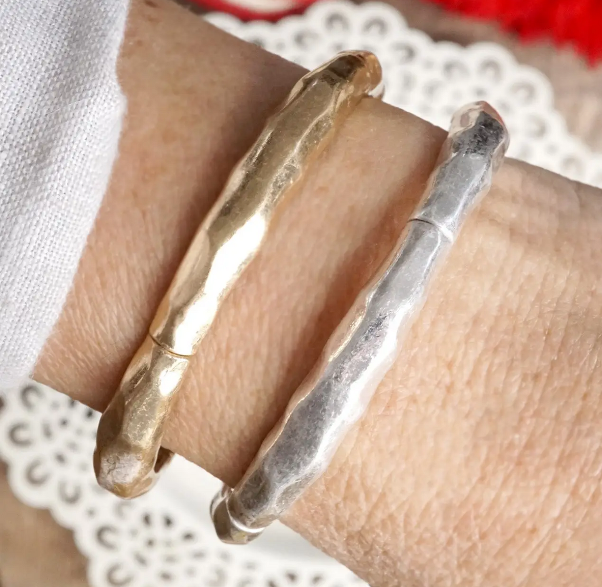 Textured Worn Raw Bracelet