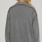 Mineral Wash Long Sleeve Knit Top