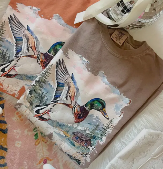 Mallard Duck Brown Graphic Tee
