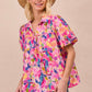 Floral Multi Print Puff Sleeve Top
