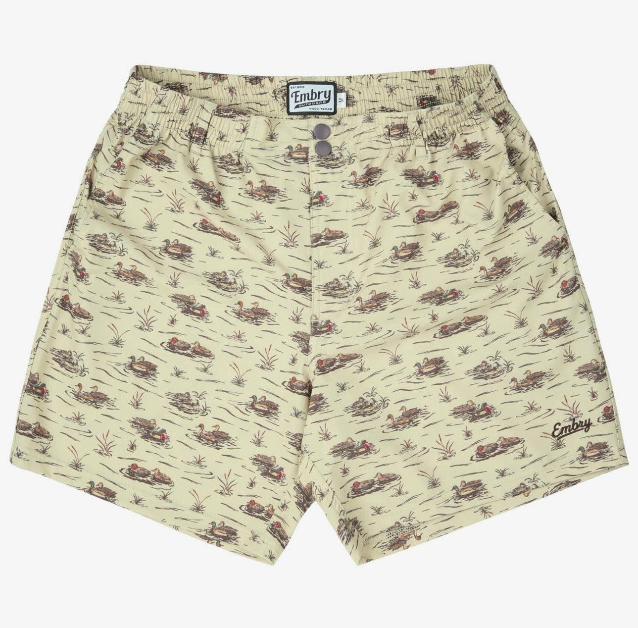 Tan Multi Duck Shorts