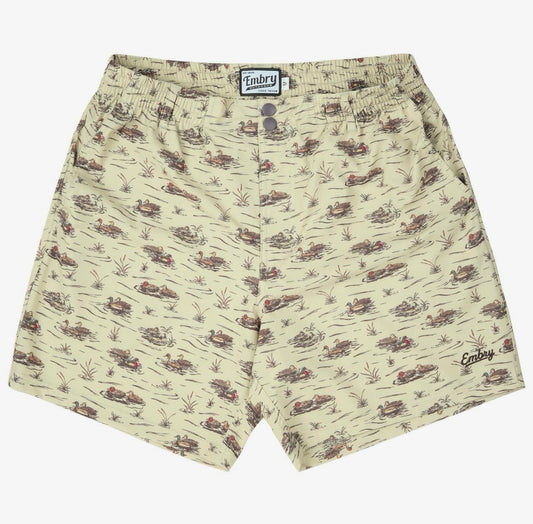 Tan Multi Duck Shorts