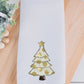 Gold Christmas Tree Waffle Tea Towel