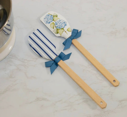 Blue Hydrangea Spatula Set