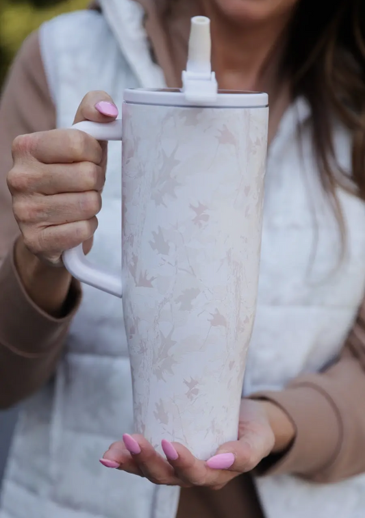 White Camo Sleek Tumbler