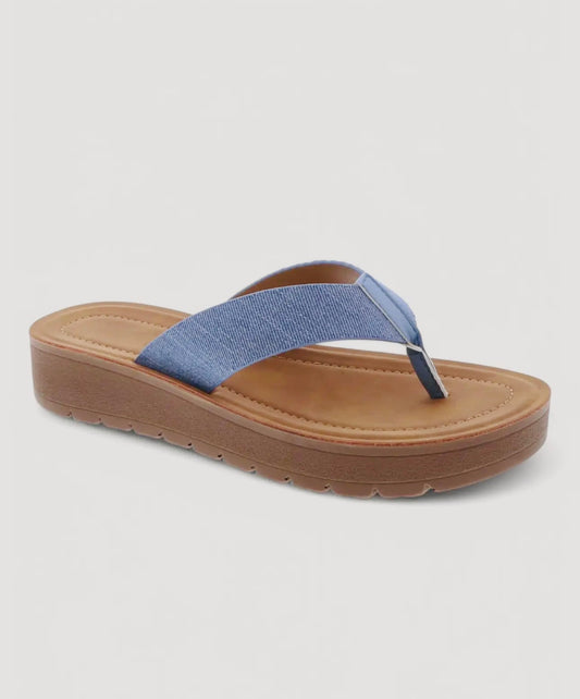 Denim Platform Sandal