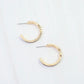 Black Horsebit Hoop Earrings