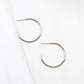 Thin Silver Hoop Earrings