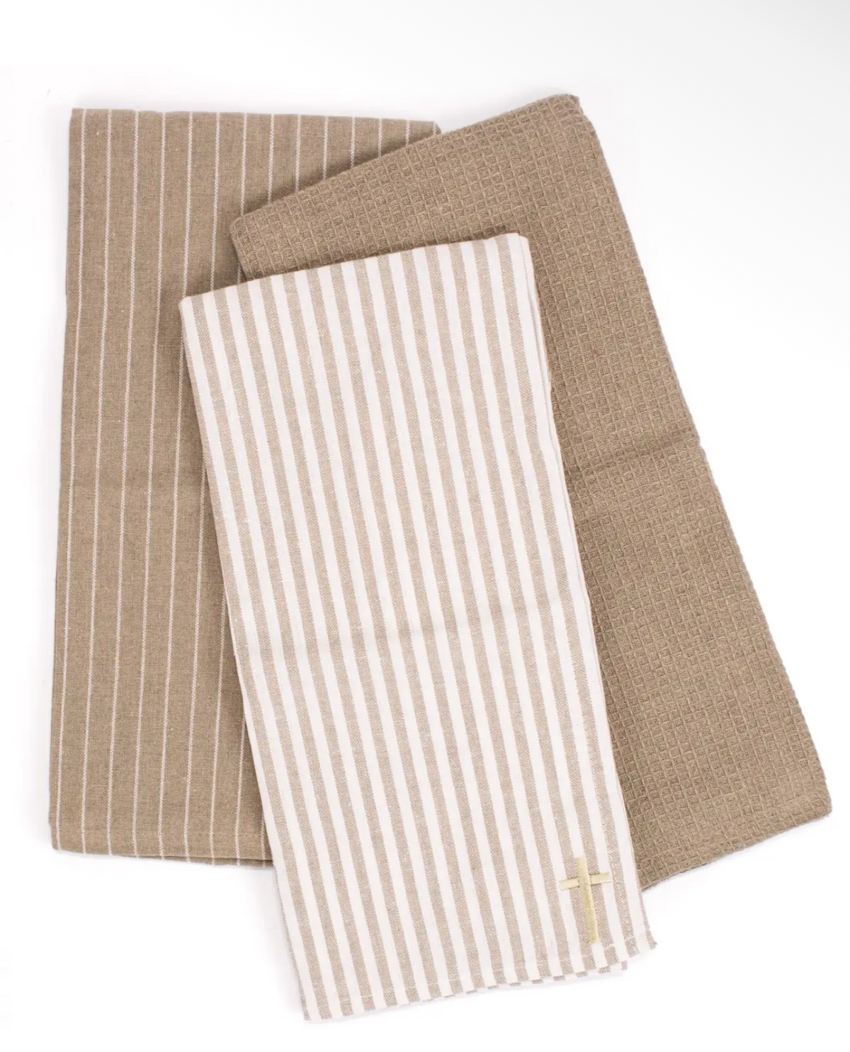Taupe Cross Hand Towel Set