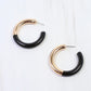 Gold + Black Hoop Earrings