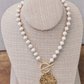 Textured Coin Toggle Necklace