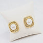 Aspen Pearl Textured Stud Earrings