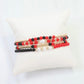 Red & Black Beaded Bracelet Set