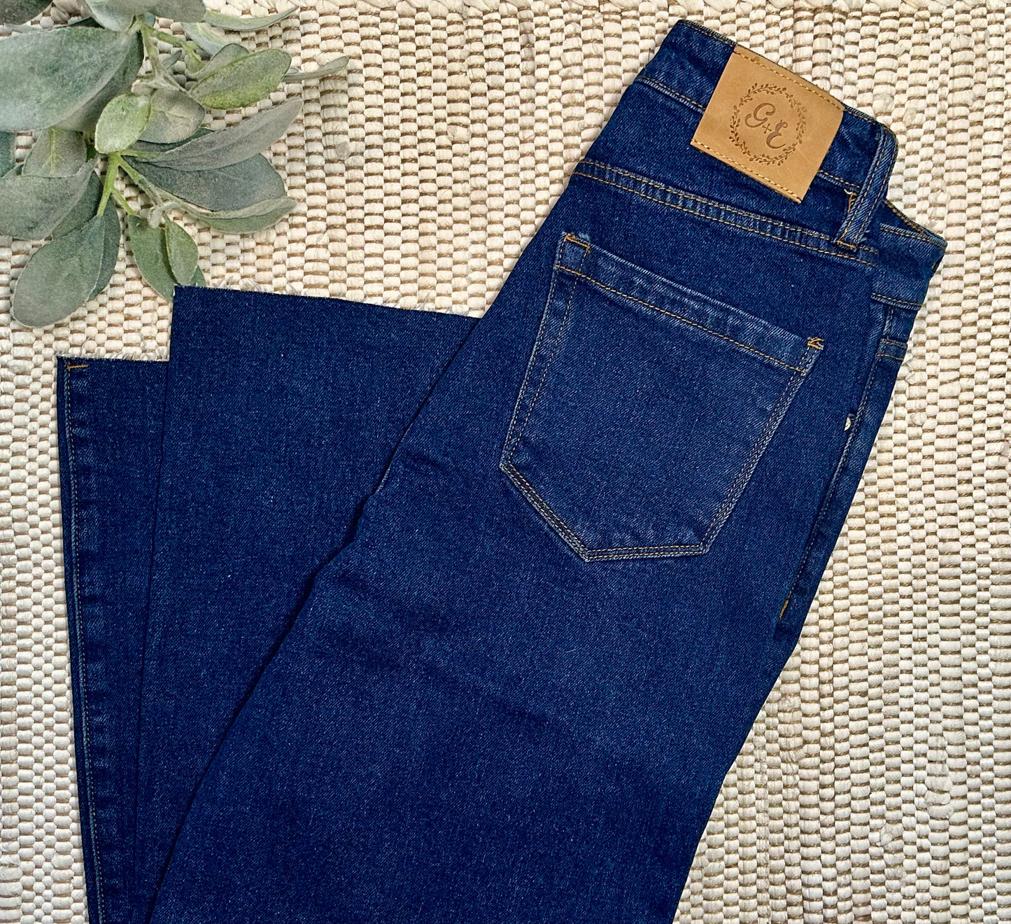 True-Blue Wide Leg Jeans