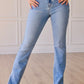 Medium Wash Side Split Jeans