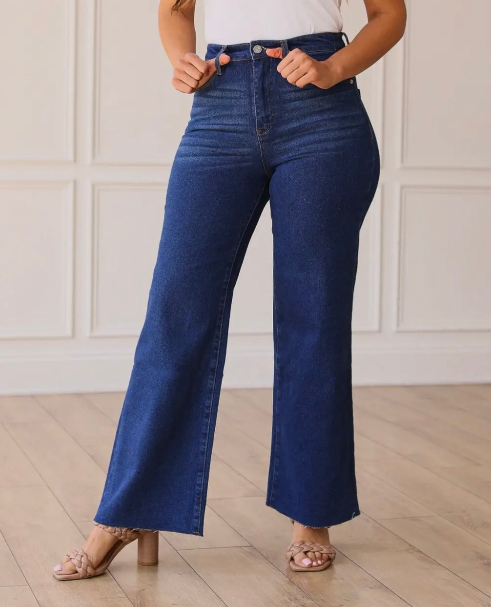 True-Blue Wide Leg Jeans